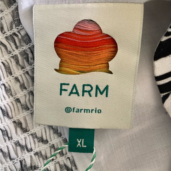 NEW FARM Rio Off-White Monochrome Elegance Scarf Romper Black White Size XL - Picture 14 of 16